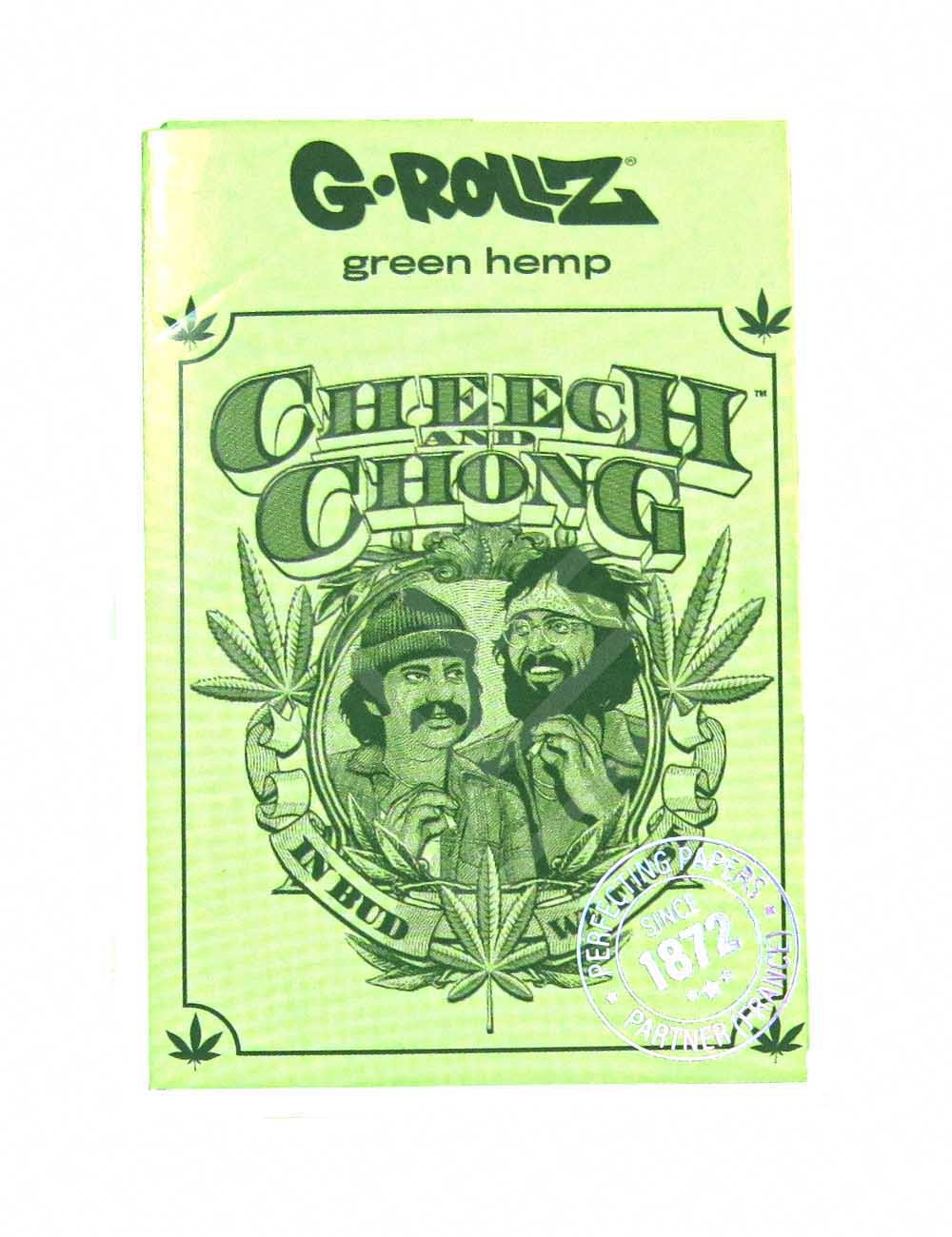 G-ROLLZ | Cheech & Chong(TM) - Organic Green Hemp - 50 '1¼' Papers + Tips & Tray