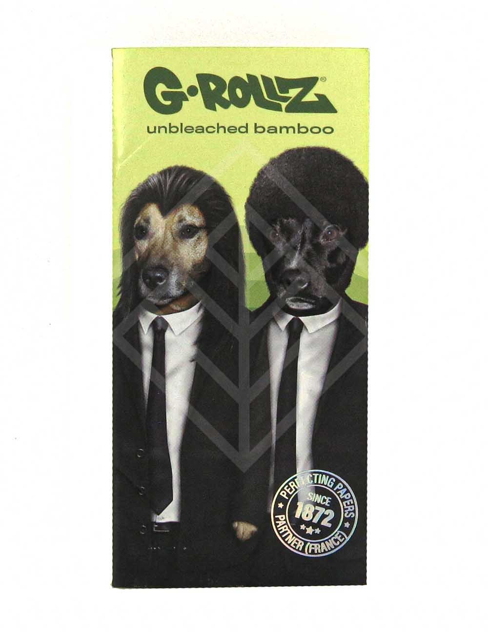 G-ROLLZ | 'Kung Fu Dogs' Bamboo Unbleached - 50 KS Papers + Tips & Tray