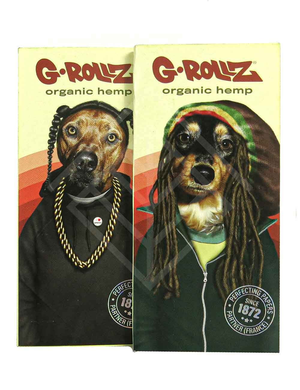 G-ROLLZ | 'Reggae Rap' - Organic Hemp Extra Thin - 50 KS Papers + Tips & Tray